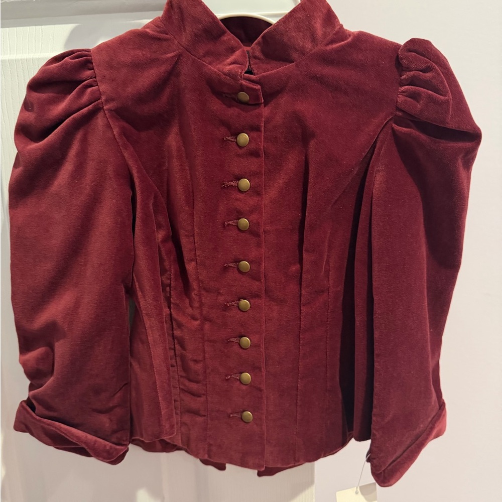 NWT Ralph Lauren Velvet Maroon jacket